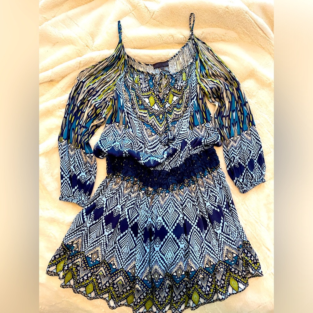 Hale Bob Cold Shoulder Mini Dress size small